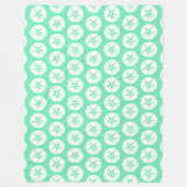 Couverture Polaire Plage Seafoam Green and White Sand Dollar Seashell (Devant)
