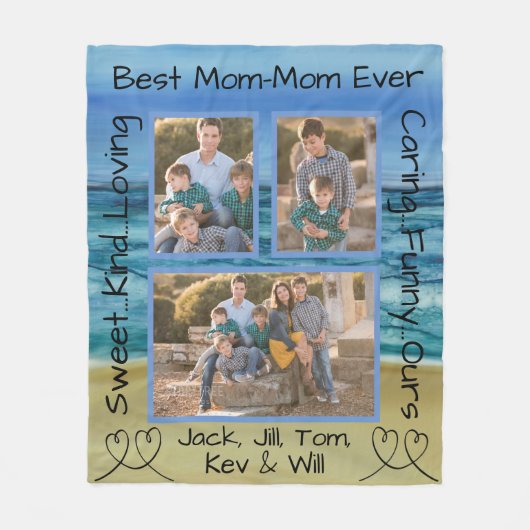 Couverture polaire "Plage S'il vous plaît" Couvert (Devant)