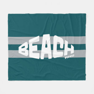 Couverture Polaire Plage S'il vous plaît Philadelphie Football Vert &