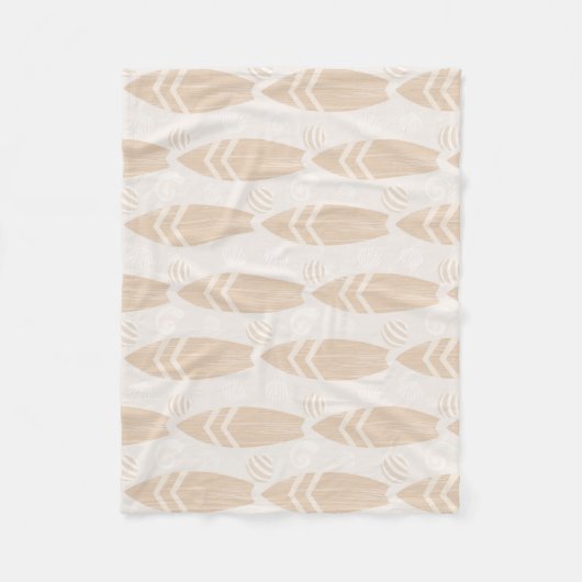 Couverture Polaire Plage Surfboard Bébé Neutral Fleece Blanket (Devant)