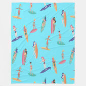 Couverture Polaire Plage Surfer Girl (Devant)