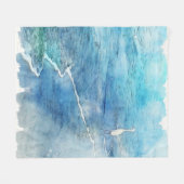 Couverture Polaire Plage tropicale dans le bleu turquoise d'Aqua Turq (Devant (Horizontal))