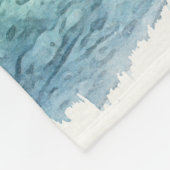 Couverture Polaire Plage tropicale dans le bleu turquoise d'Aqua Turq (Coin)