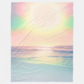 Couverture Polaire Plage tropicale Mer Soleil Coloré Été (Devant)