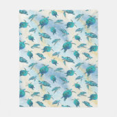 Couverture Polaire Plage tropicale Tortue de mer de Noël (Devant)