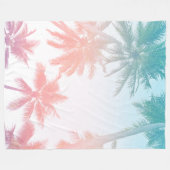 Couverture Polaire Plage Vintage Sunset Palm Trees (Devant (Horizontal))