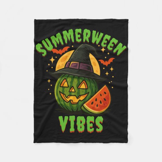 Couverture Polaire Plage Watermelon Summerween Vibes Witween (Devant)