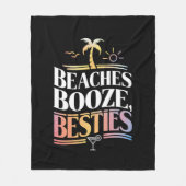 Couverture Polaire Plages Booze & Besties Coconut Tree été (Devant)