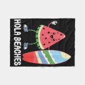 Couverture Polaire Plages de Hola Cute Kawaii Watermelon Plage Surfbo (Devant (Horizontal))