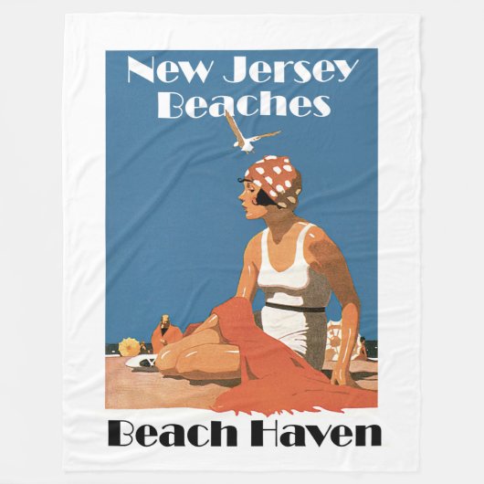 Couverture Polaire Plages du New Jersey ~ Beach Haven (Devant)