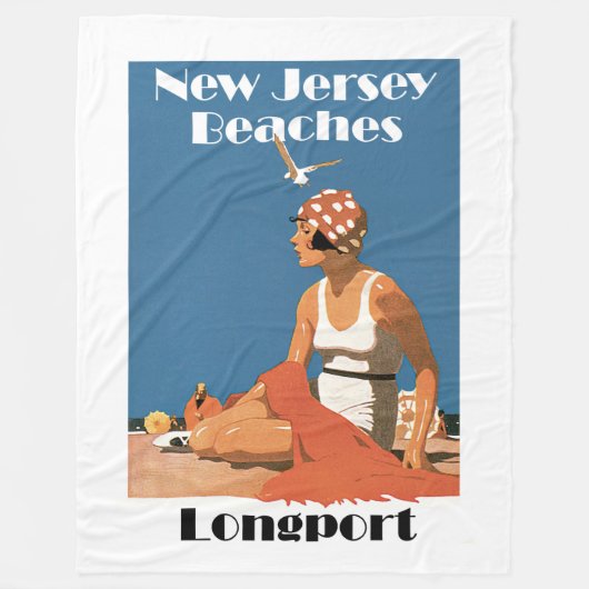 Couverture Polaire Plages du New Jersey ~ Longport (Devant)