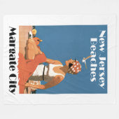 Couverture Polaire Plages du New Jersey ~ Margate City (Devant (Horizontal))