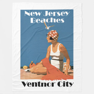 Couverture Polaire Plages du New Jersey ~ Ventnor City