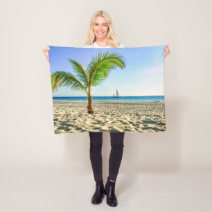 Couverture Polaire Plages tropicales   Bateau, Palmier, Aruba