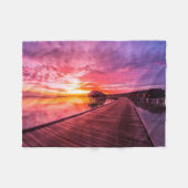 Couverture Polaire Plages tropicales | Coucher de soleil aux Maldives (Devant (Horizontal))
