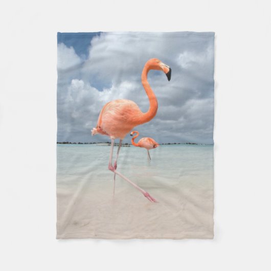 Couverture Polaire Plages tropicales | Flamants roses Beach, Aruba (Devant)
