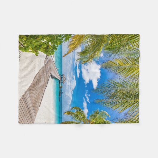 Couverture Polaire Plages tropicales | Jetty en bois des Maldives (Devant (Horizontal))