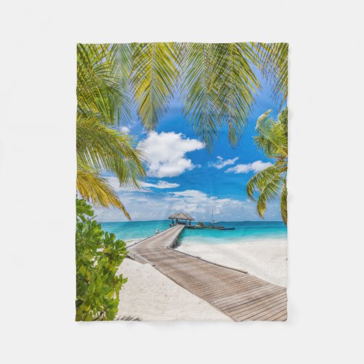 Couverture Polaire Plages tropicales | Jetty en bois des Maldives (Devant)
