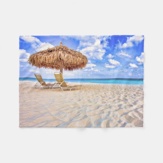 Couverture Polaire Plages tropicales | Plage de sable d'Aruba (Devant (Horizontal))