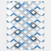 Couverture Polaire plaid à chevrons bleus (Devant)