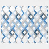 Couverture Polaire plaid à chevrons bleus (Devant (Horizontal))