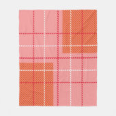 Couverture Polaire Plaid À damiers Motif en tissu rose, pâle ou (Devant)