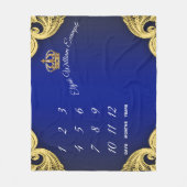 Couverture Polaire Plaid Bébé Garçon Prince Jalonne (Devant)