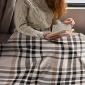 Couverture Polaire Plaid beige