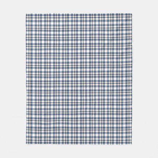 Couverture Polaire Plaid blanc bleu 1 (Devant)