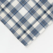 Couverture Polaire Plaid blanc bleu 1 (Coin)