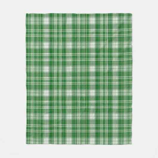 Couverture Polaire Plaid blanc et vert moderne (Devant)