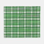 Couverture Polaire Plaid blanc et vert moderne (Devant (Horizontal))