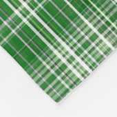 Couverture Polaire Plaid blanc et vert moderne (Coin)