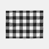Couverture Polaire Plaid blanc noir de Buffalo avec le sergé (Devant (Horizontal))