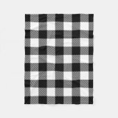 Couverture Polaire Plaid blanc noir de Buffalo avec le sergé (Devant)