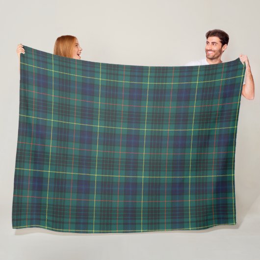 Couverture Polaire Plaid bleu classique (En situation)