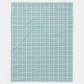 Couverture Polaire Plaid bleu et blanc (Devant)