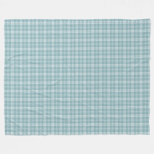 Couverture Polaire Plaid bleu et blanc (Devant (Horizontal))