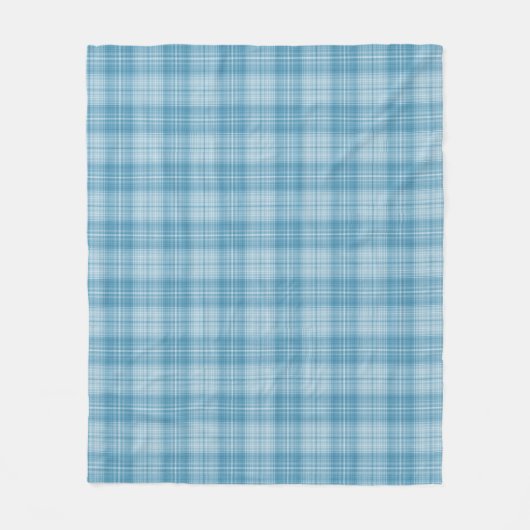 Couverture Polaire Plaid bleu et blanc doux (Devant)