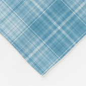 Couverture Polaire Plaid bleu et blanc doux (Coin)