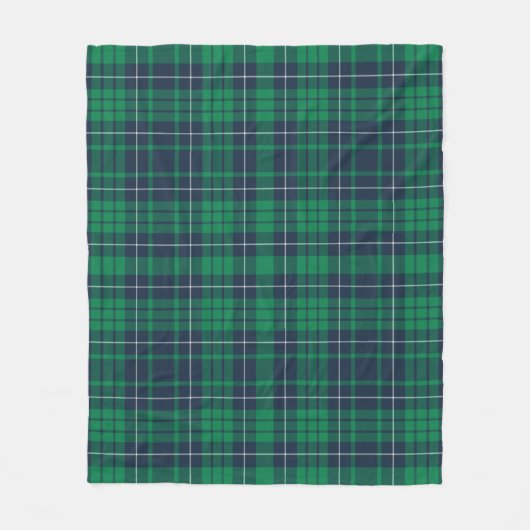 Couverture Polaire Plaid bleu vert rustique (Devant)