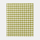 Couverture Polaire Plaid Buffle Vert Olive et Blanc de Ferme (Devant)