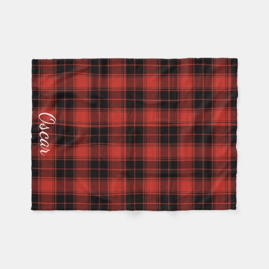 Couverture Polaire Plaid de Buffalo rouge/noir (Devant (Horizontal))