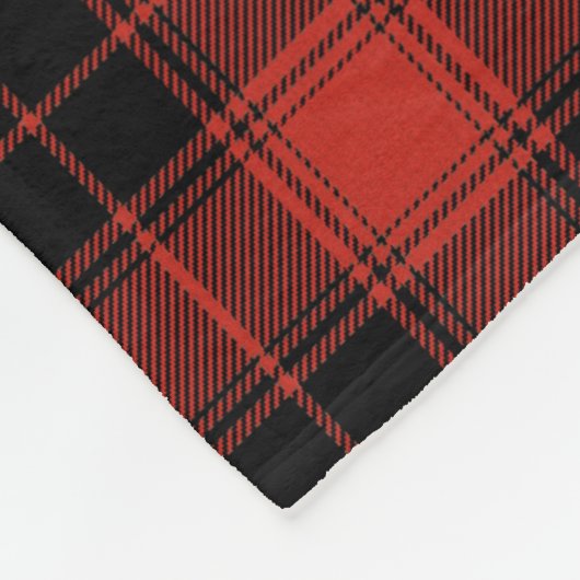 Couverture Polaire Plaid de Buffalo rouge/noir (Coin)