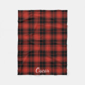 Couverture Polaire Plaid de Buffalo rouge/noir (Devant)