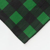 Couverture Polaire Plaid de Buffalo Vert (Coin)