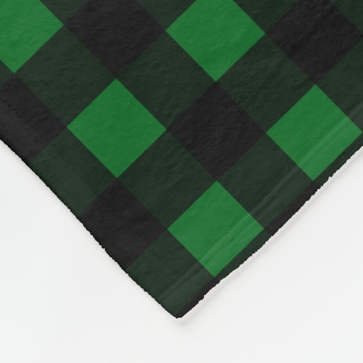 Couverture Polaire Plaid de Buffalo Vert (Coin)
