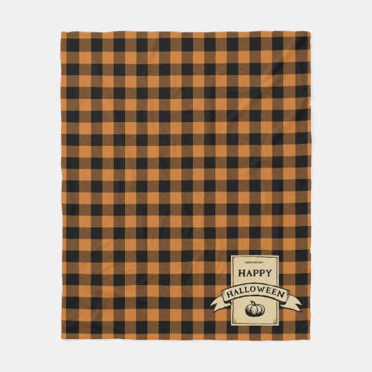 Couverture Polaire plaid de buffle orange (Devant)