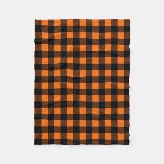 Couverture Polaire Plaid de buffle orange et noir (Devant)