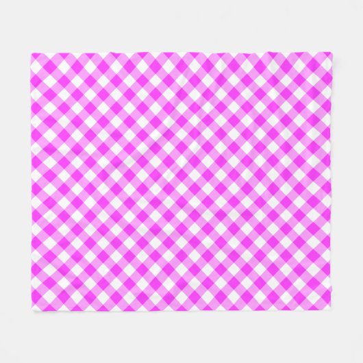 Couverture Polaire Plaid de buffle rose et blanc chaud (Devant (Horizontal))